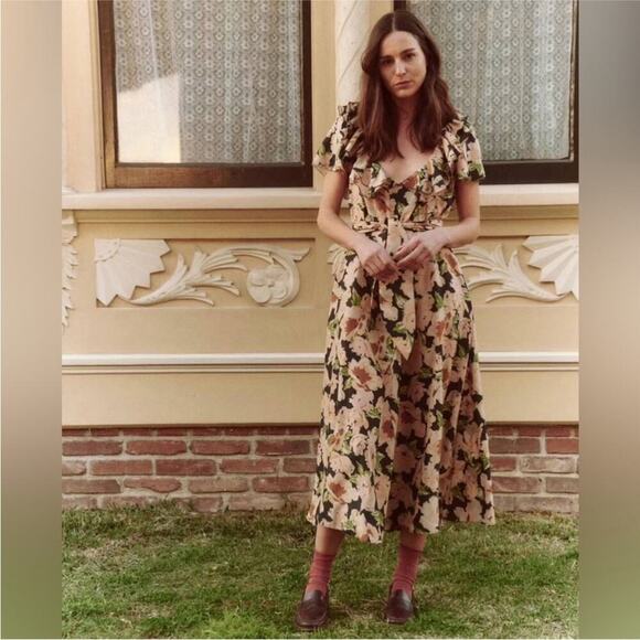 THE GREAT. The Parish Dress in Victorian Rose - Picture 1 of 10